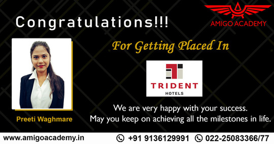 Trident-preeti WaghdareStudents placed by Amigo Academy - Priti