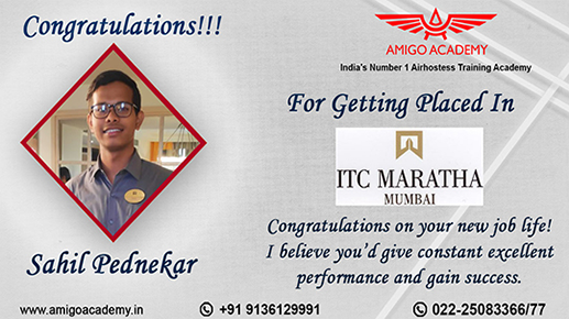 ITC maharashtra- SStudents placed by Amigo Academy - Sahilahil Pednekar